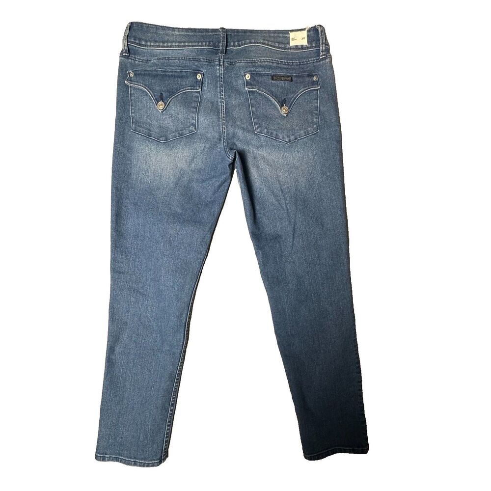 Hudson Womens Jeans Size 30 Stretch Straight Leg Cropped Medium Wash Denim - Picture 3 of 13